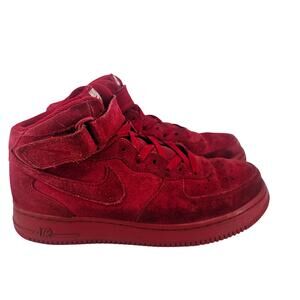 Nike Air Force 1 Mid '07 Red October Suede High Top Sneaker Mens 8.5 315123-609
